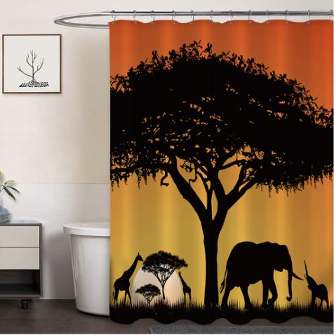 Clothprintedshowercurtain
SilhouettegrASsland