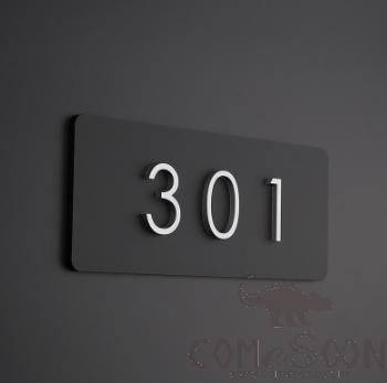 Door Number, Acrylic, Simple Model Horizontal，
17*8Cm