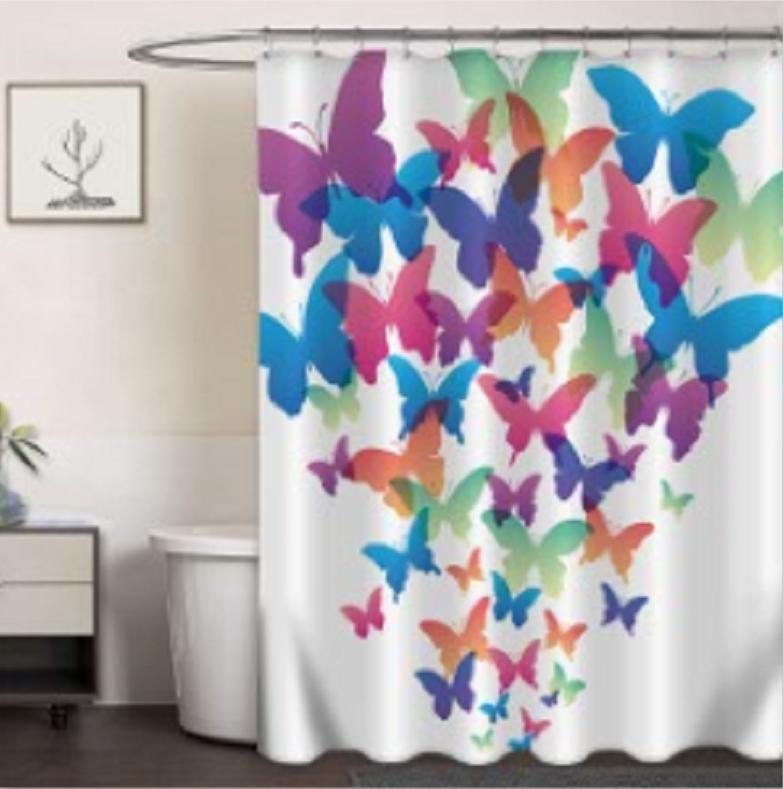Clothprintedshowercurtain
Watercolorbutterfly