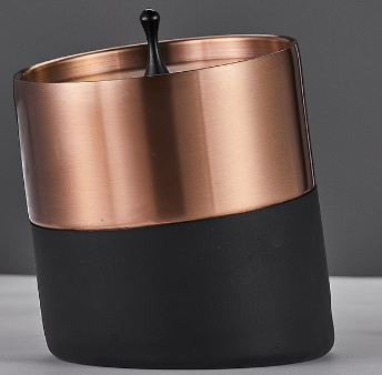 Double-layer Hand-withdrawal Ice Bucket， Rose Gold Frosted，Φ13.8cm*H14.7cm