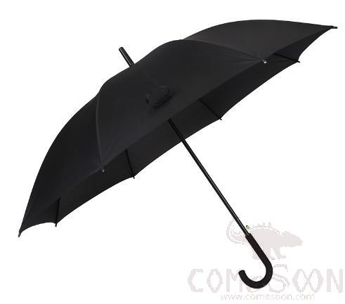 Umbrella,  Bumper Cloth + Rubber + Steel,  190T,  Black,  D120cm