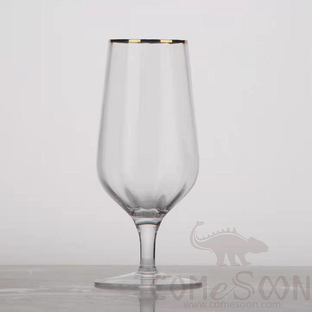 IRIS Series Prism Gold Rimmed Multi-Use Glass，450ml