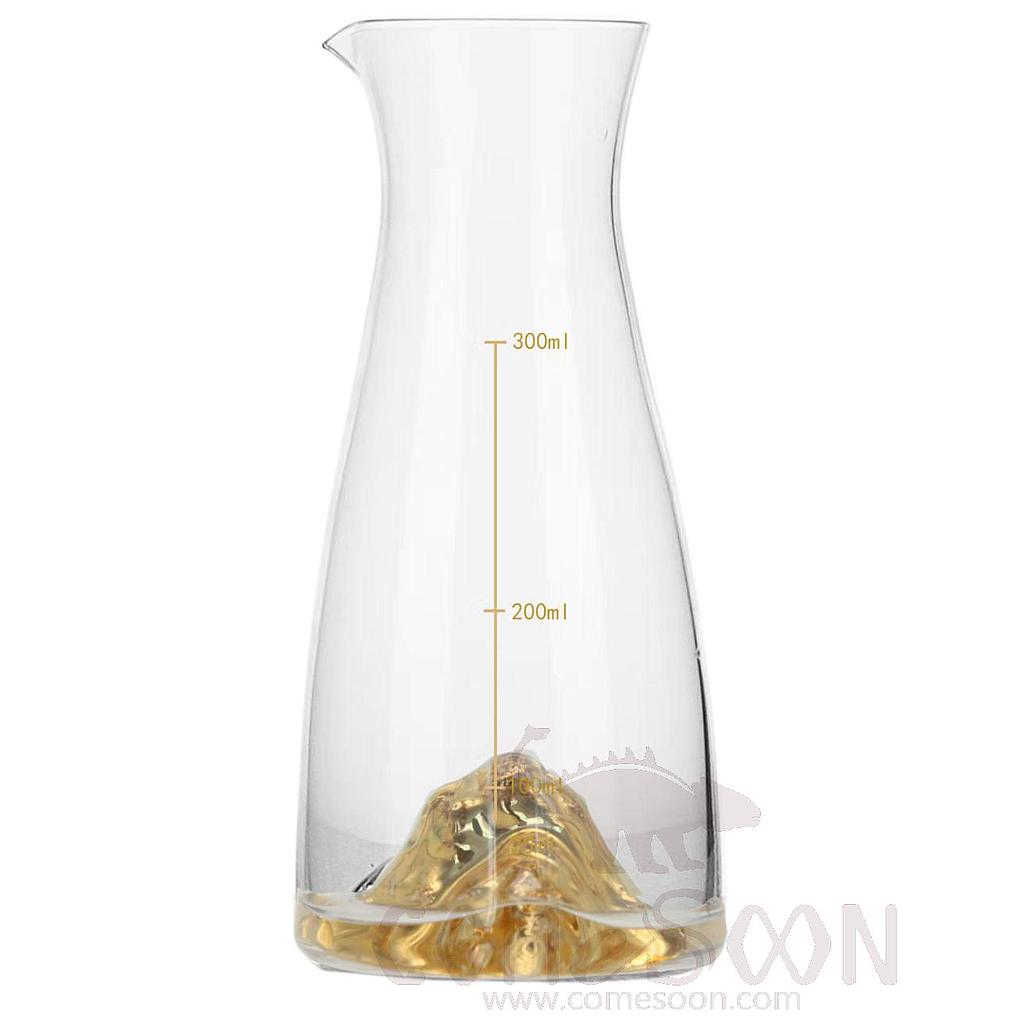 IRIS Series Snowy Mountain Wine Dispenser With Gold Base，300ml