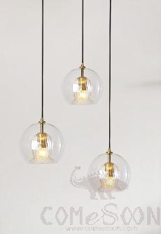 Small Pendant Lamp, Glass+Hardware, Φ20Cm*1.5M