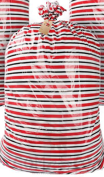 Tricolor Horizontal Stripe Gift Bag