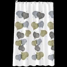 Printed Shower Curtain-Gold And Silver Leaves,PEVA,180*180cm