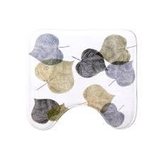 Printed Toilet Mat-Gold And Silver Leaves,Dacron,45*45cm