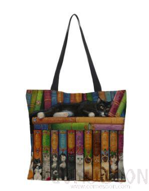 Oil Painted Cat  Bag, Mao -42