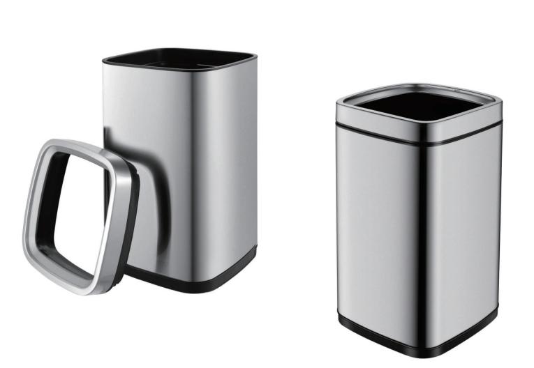 Trash Bin,12L，410 stainless steel  Dustbin , W/O Lid