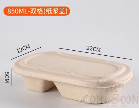 Biodegradable disposable lunch box,850ml,4.5*12*22cm