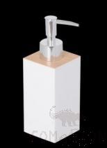 White matte lacquer wood grain lotion bottle, Resin+shell, 60*60*120/174mm
