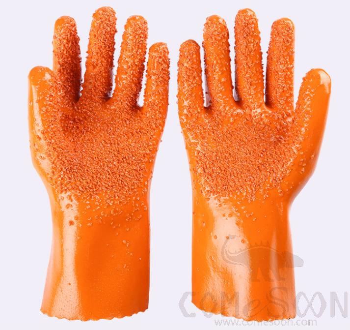 Industrial Reinforced Granular Non-Slip Oil-Resistant Gloves, Pvc, Size Xl