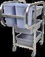 Welded Reinforced Thickened Square Tube 5-Drawer Collection Trolley Cart, 201 SS, 820x435x930mm