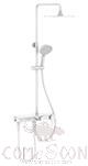 Shower, Top Spray Shower: 10 Inch Top Spray, Hand Shower: 4 Inches 3 Functions
Water Inlet Hole Spacing