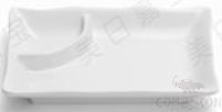 6.3&quot; Wave Edge Strip Grid, Porcelain White, MF, L160*W117*H23mm