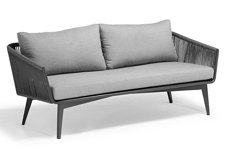 Diva alum rope three-seater sofa