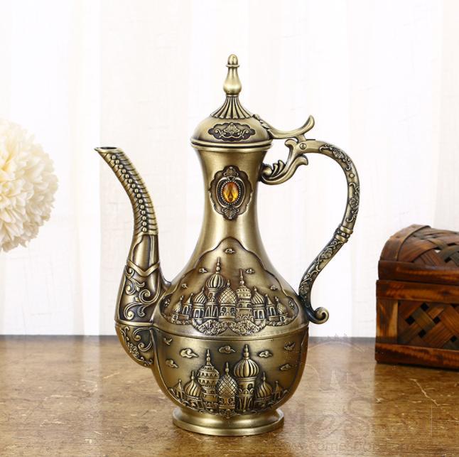 Bronze Pot, Castle Pattern, 800ml