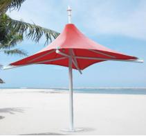 Outdoor Umbrella,6*6M,Steel Pipe Sprayed With White Paint