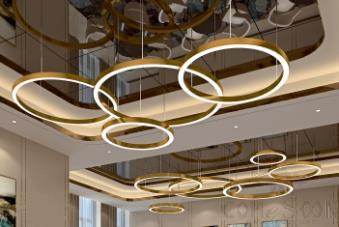 Pendant Lights, L6350*W9550*H3000mm (3pcs 1 group) D1600mm*1/D1200mm*1/D900mm*1