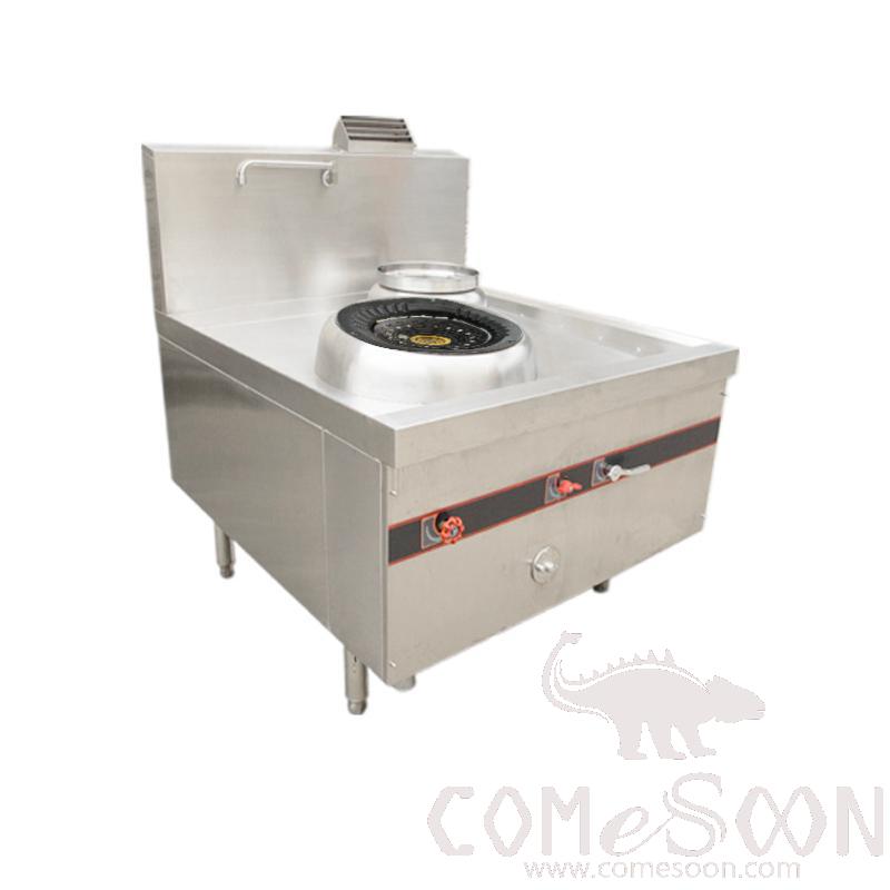 Single Burner And Single Tail Stir Fry Stove, SUS 304, 1000*950*800+450mm