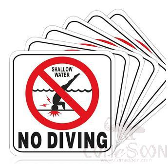 Pool Safety Warning Sticker L152.4 * W15.2.4mm