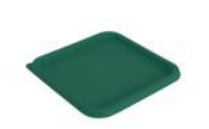JD Series- Green square storage container-lid, L18.7*W18.7*H1.5cm