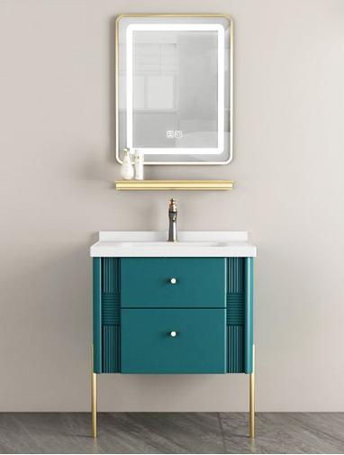 Bathroom cabinet - plywood W/ mirror and basin, 700 * 480 * 800mm