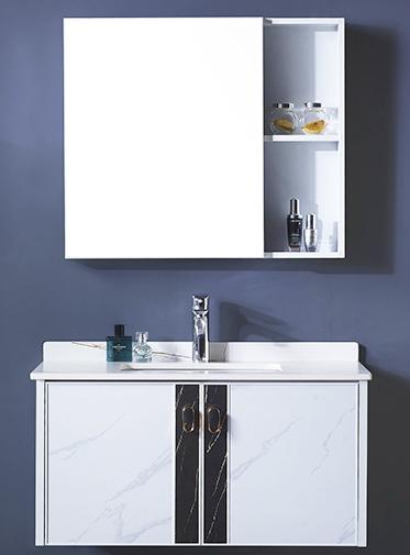 Bathroom cabinet - Space aluminum W/ mirror and basin, 600 * 470 * 520mm