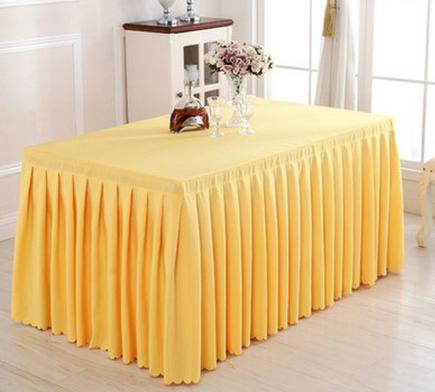 Table Skirting(150*45+75cm)-Golden yellow
