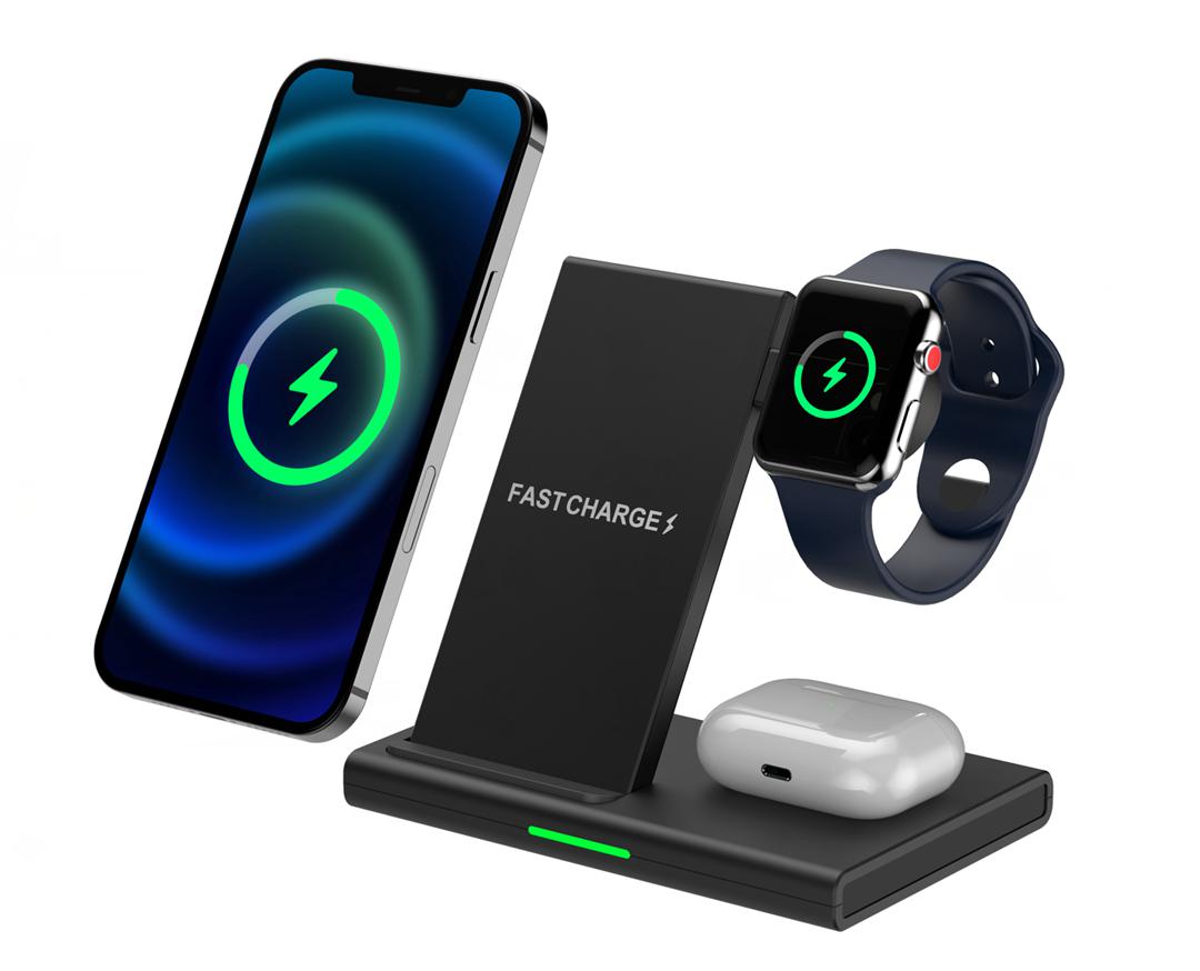 G603 three in one wireless charger (mobile phone 15W + headset 5W + Watch 3W)