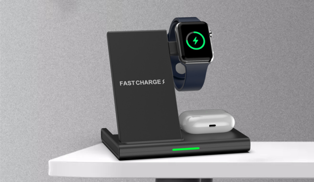 G603 three in one wireless charger (mobile phone 15W + headset 5W + Watch 3W)