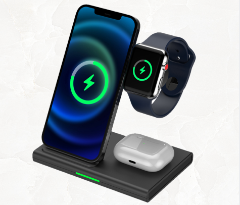 G603 three in one wireless charger (mobile phone 15W + headset 5W + Watch 3W)