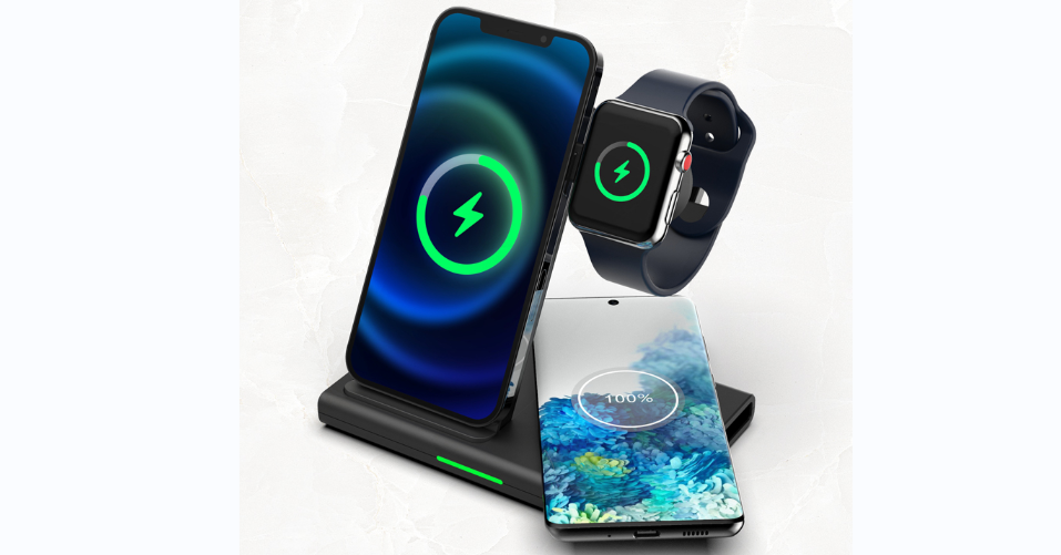 G603 three in one wireless charger (mobile phone 15W + headset 5W + Watch 3W)