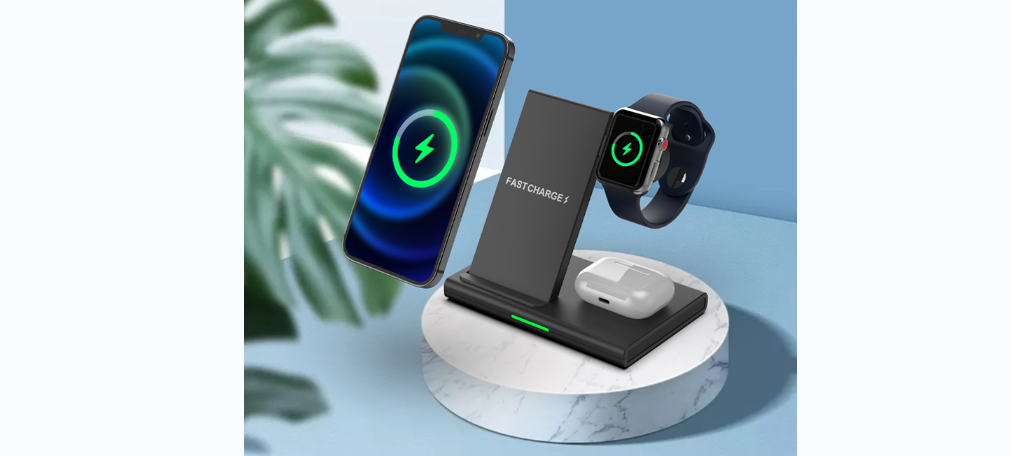 G603 three in one wireless charger (mobile phone 15W + headset 5W + Watch 3W)
