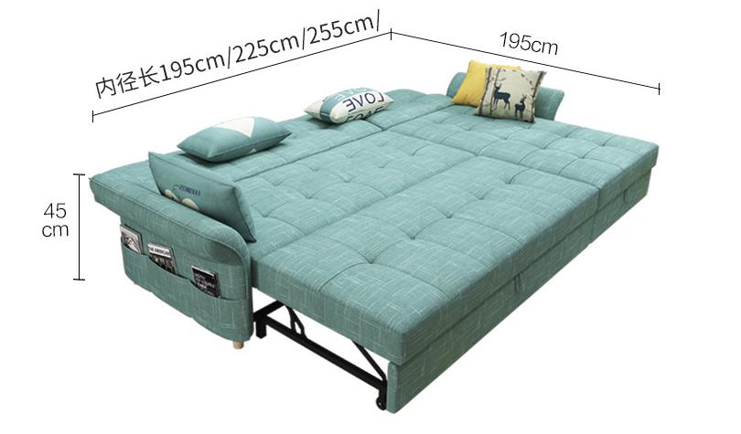 Sofa bed-cotton linen-225*150*93cm