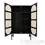 Bamboo rattan solid wood wardrobe-125*50*200cm