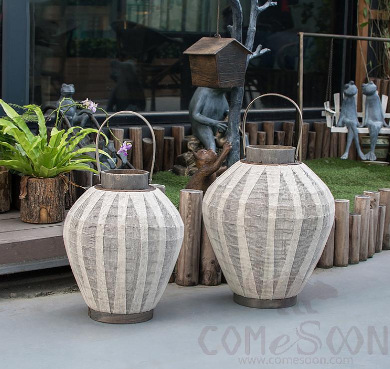 Lantern Floor Lamp-D28*H48cm