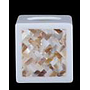 W1-White bright woven flower shell double-sided positive tissue box