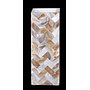 W2-Bright white woven flower shell vase