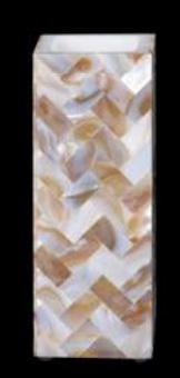 W2-Bright white woven flower shell vase