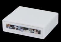 W4-White bright black shell single drawer large amenities box