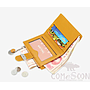 Wallet-PU,12.5*9.2*2.1cm