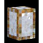 Yellow butterfly edge white shell toothbrush holder
