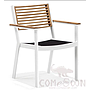 Six Outdoor Tables And Chairs，Teak，One Table, Six Chairs，Table  160*90*75Cm
，Chair  59*60*77Cm