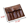 Tableware storage bag, Top leather，9.5"*11.5",Brown，Custom logo