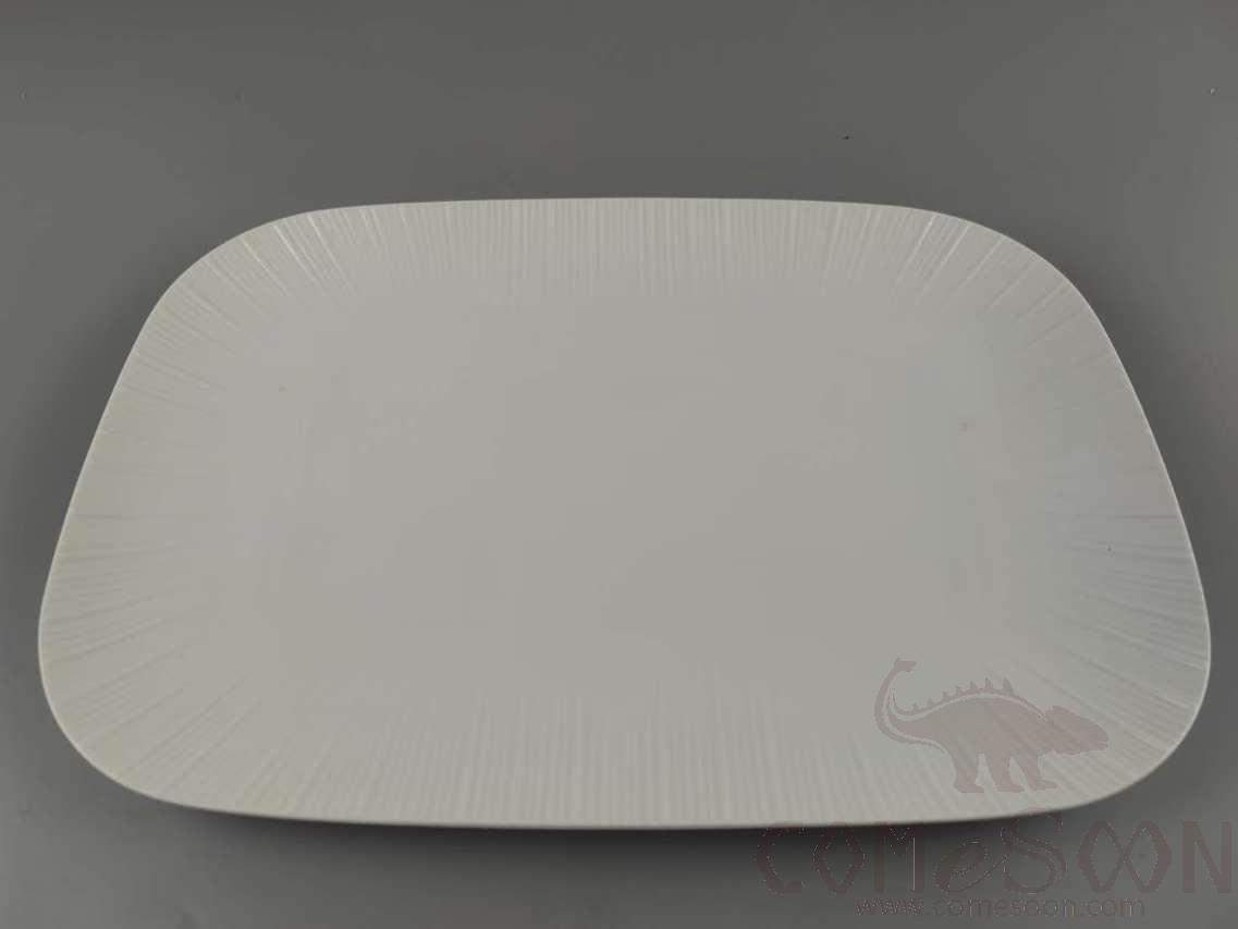 G099 Series 14&quot; Rectangular Plate - White