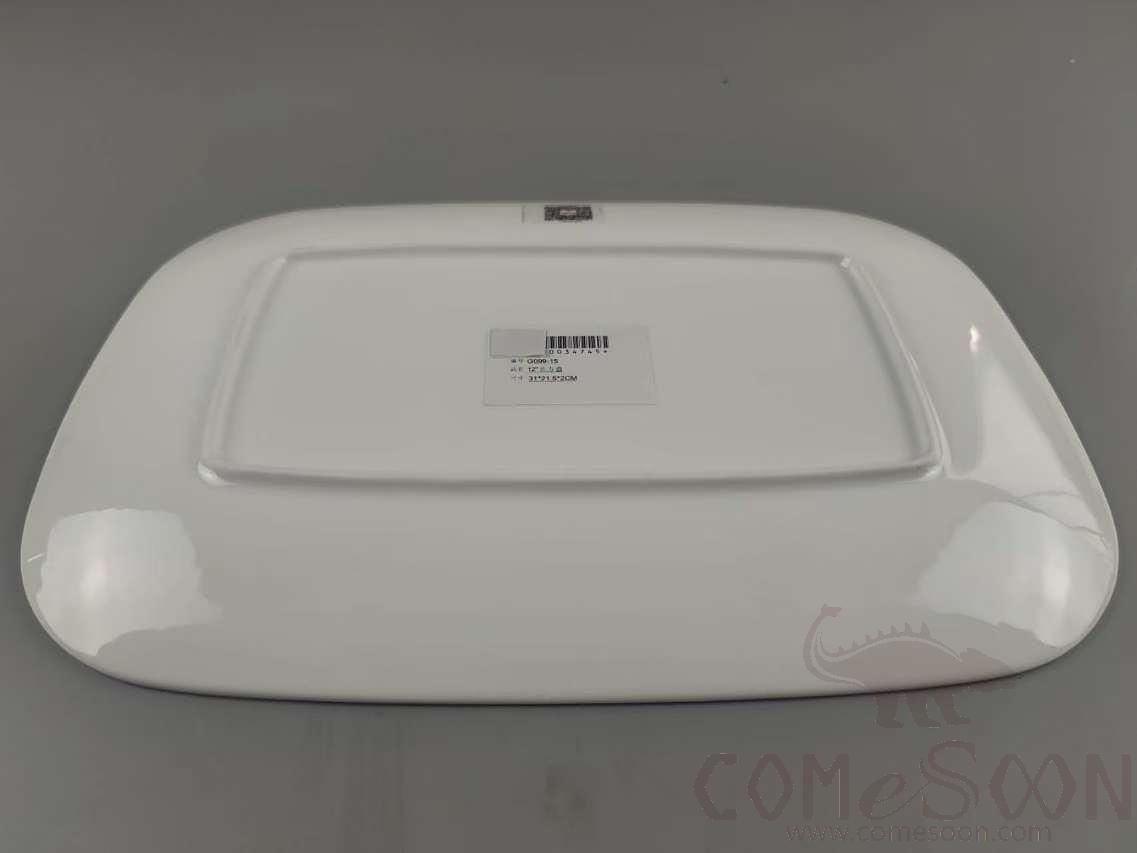 G099 Series 12&quot; Rectangular Plate - White