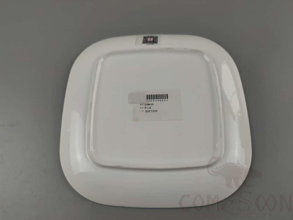 G099 Series 8&quot; Square Plate - White