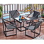 Outdoor table and chair,thick iron pipe + PE rattan+metal frame +tempered glass,,73*73*65cm