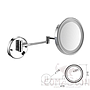 Led Foldable Cosmetic Mirror-Concealed Installation /  Single-Sided Mirror -  Silver - 8 inch (20cm) Single - Copper + SUS304